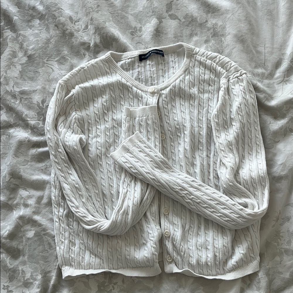 Brandy Melville  Zoe White Cardigan- S